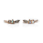 Labradorite & White Topaz 14kt Rose Gold Vermeil Climber Earrings