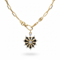 Enamel Pave Heart Charm 18kt Gold Fill Necklace