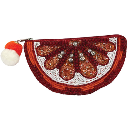 Passion Fruit Beaded Coin Purse
