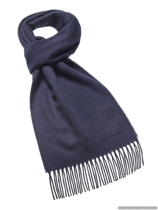 Dark Navy Merino Wool Scarf - Made in England