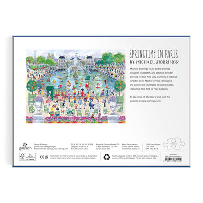 Springtime in Paris 1000 Piece Puzzle by Artist Michael Storrings