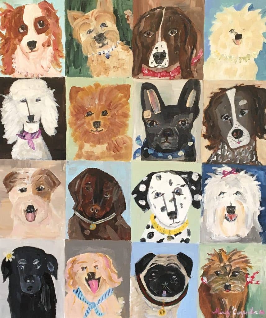 Les Chiens (The Dogs) Greeting Card