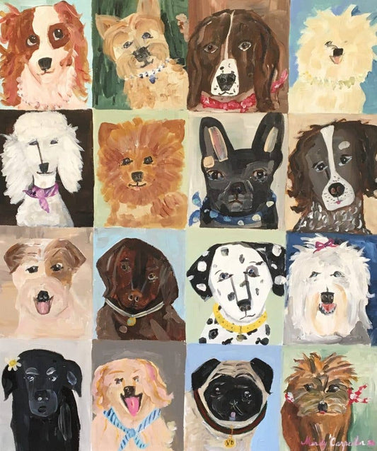 Les Chiens (The Dogs) Greeting Card