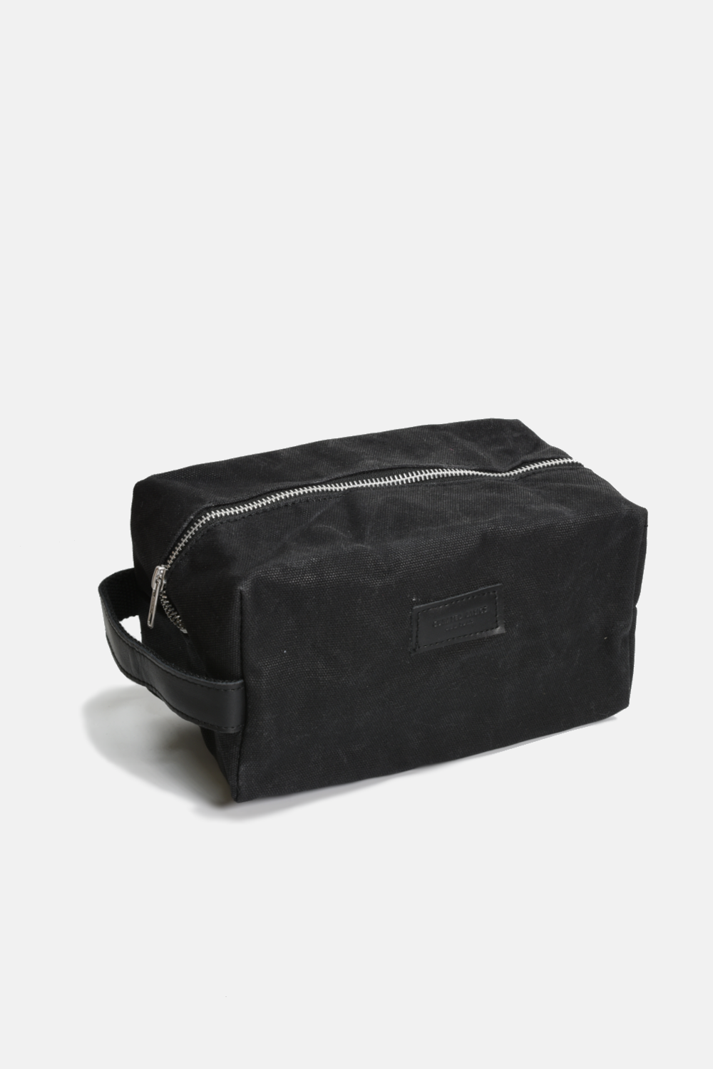 True Black Waxed Cotton Toiletry Bag/Dopp Kit