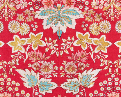 Red Floral 100% Cotton Tote Bag