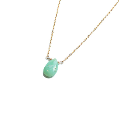 Chrysoprase Gemstone 14kt Golf Fill Necklace