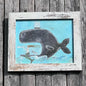 "Whale, Mermaid and Her Dog" Framed Giclée Print by Melinda Kirkpatrick