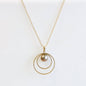 Eclipse Pink Gray Cultured Pearl 14k Gold Necklace