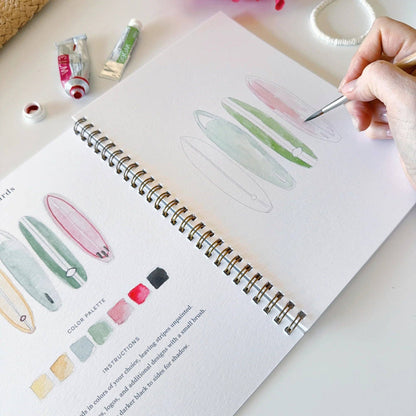 Tropical Watercolor Workbook by Watercolor Artist Emily Lex