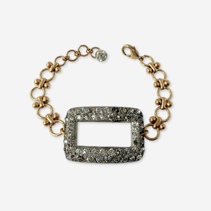 The Kate - Refashioned Vintage Rectangular Rhinestone Bracelet