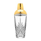 Gold Top Cut Crystal Cocktail Shaker