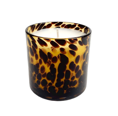 Fig & Aged Oak Soy Candle in in Tortoise Shell Glass