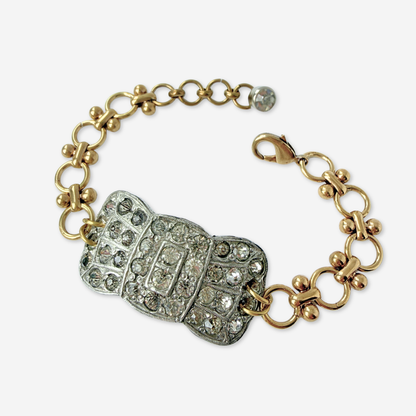 The Delanor - Refashioned Vintage Clear Rhinestone Bracelet