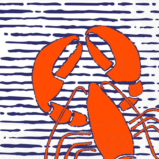 Waterline Lobster Paper Cocktail Napkin 20 Ct