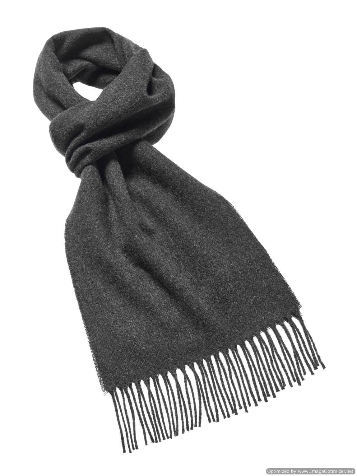 Dark Moss Green Merino Wool Scarf - Made in England