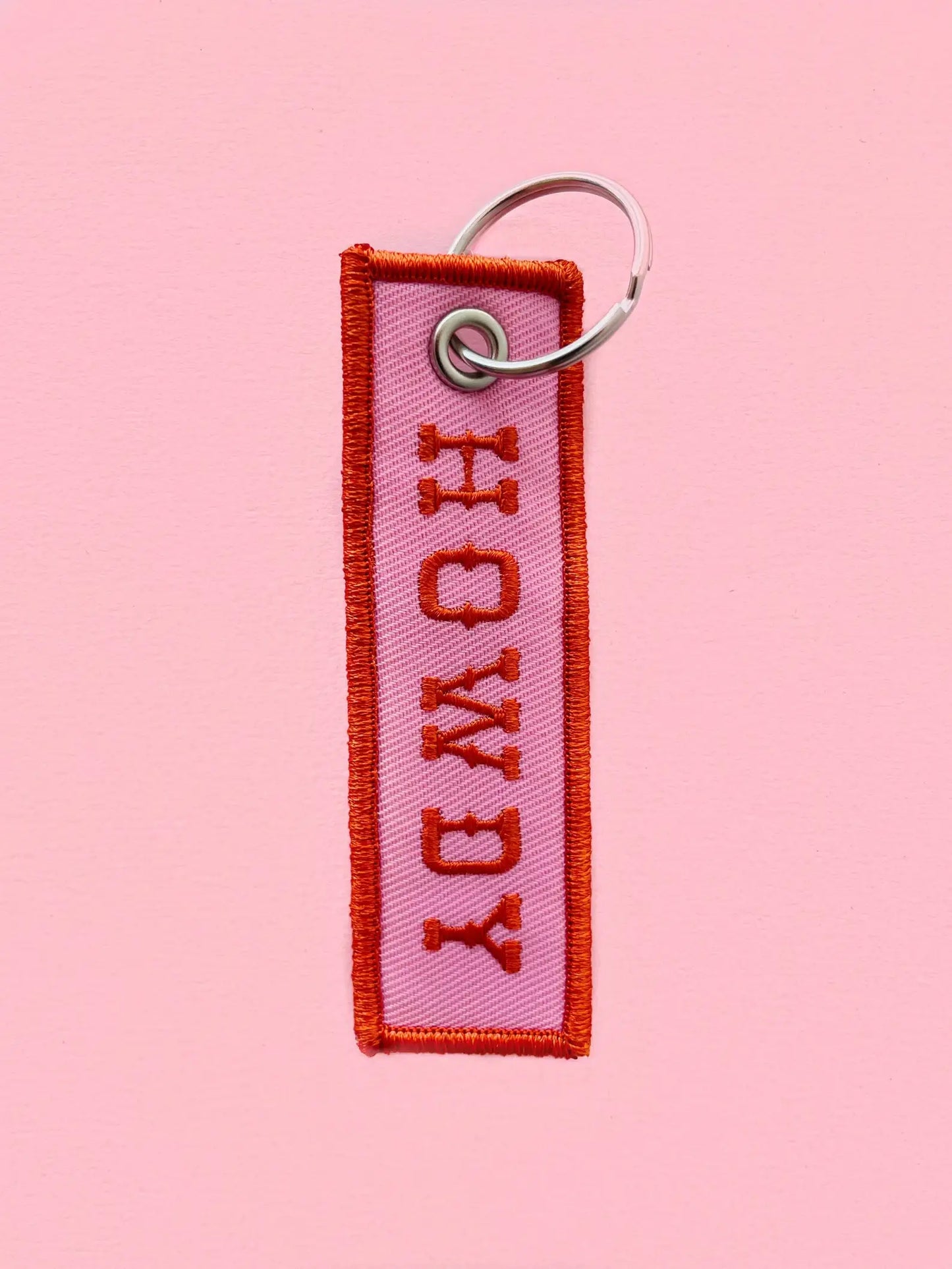 Howdy Embroidered Keychain