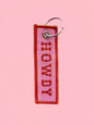 Howdy Embroidered Keychain