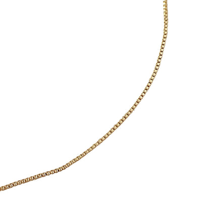 18kt Gold-Filled Box Chain Anklet