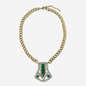 The Dominica - Refashioned Vintage Green Rhinestone Art Deco Necklace