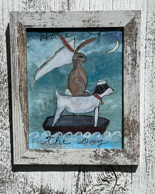 "Hare of the Dog" Framed Giclée Print by Melinda Kirkpatrick