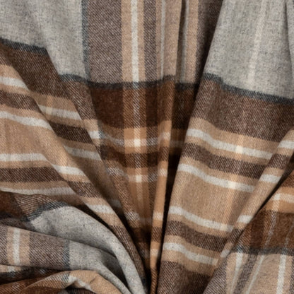 McKellar Tartan Highland Tweeds Shetland Lambswool Throw - Woven in England