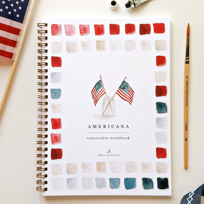 Americana Watercolor Workbook by Watercolor Artist Emily Lex