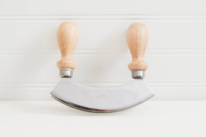 Traditional Italian Mezzaluna Double Chopper