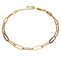 18k Gold Filled Classic Paperclip Chain Anklet