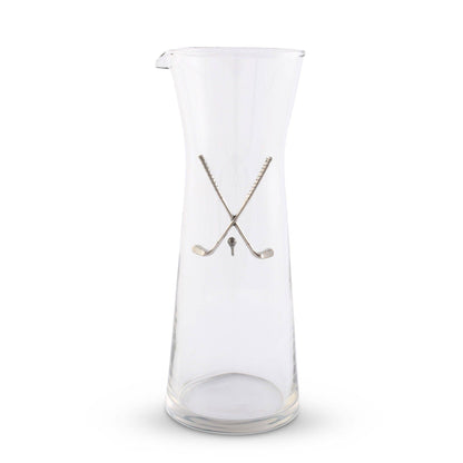 Golf Club Pewter & Glass Wine Carafe