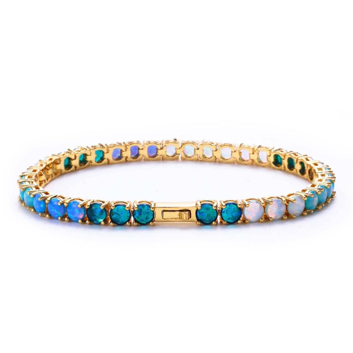 Blue Ombré Lab Opal Tennis Bracelet