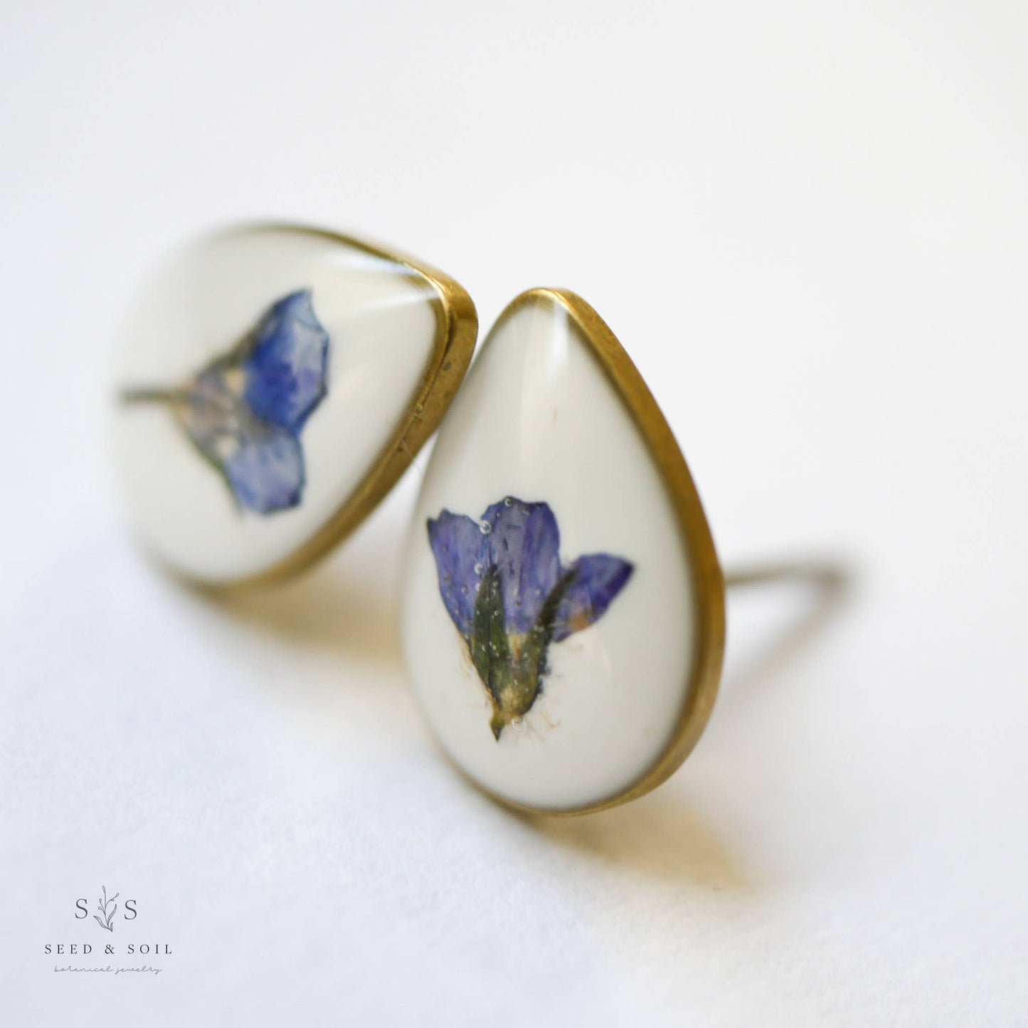 Forget-Me-Not Teardrop Studs