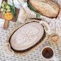Handmade Bread Warmer & Wicker Basket - Tree of Life Oval Pattern