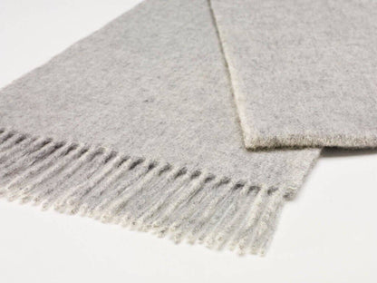 Silver Merino Wool Scarf - Made in England