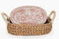 Dove & Olive Branch Handmade Bread Warmer & Wicker Basket