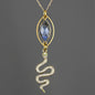 Labradorite & Crystal Snake Necklace
