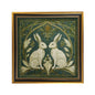 Art Nouveau Rabbits Vintage Style Framed Print
