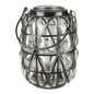 Medium Blown Glass Iron Framed Hurricane