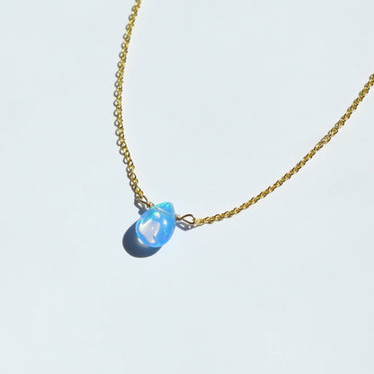 Blue Fire Opal 14K Gold Fill Necklace
