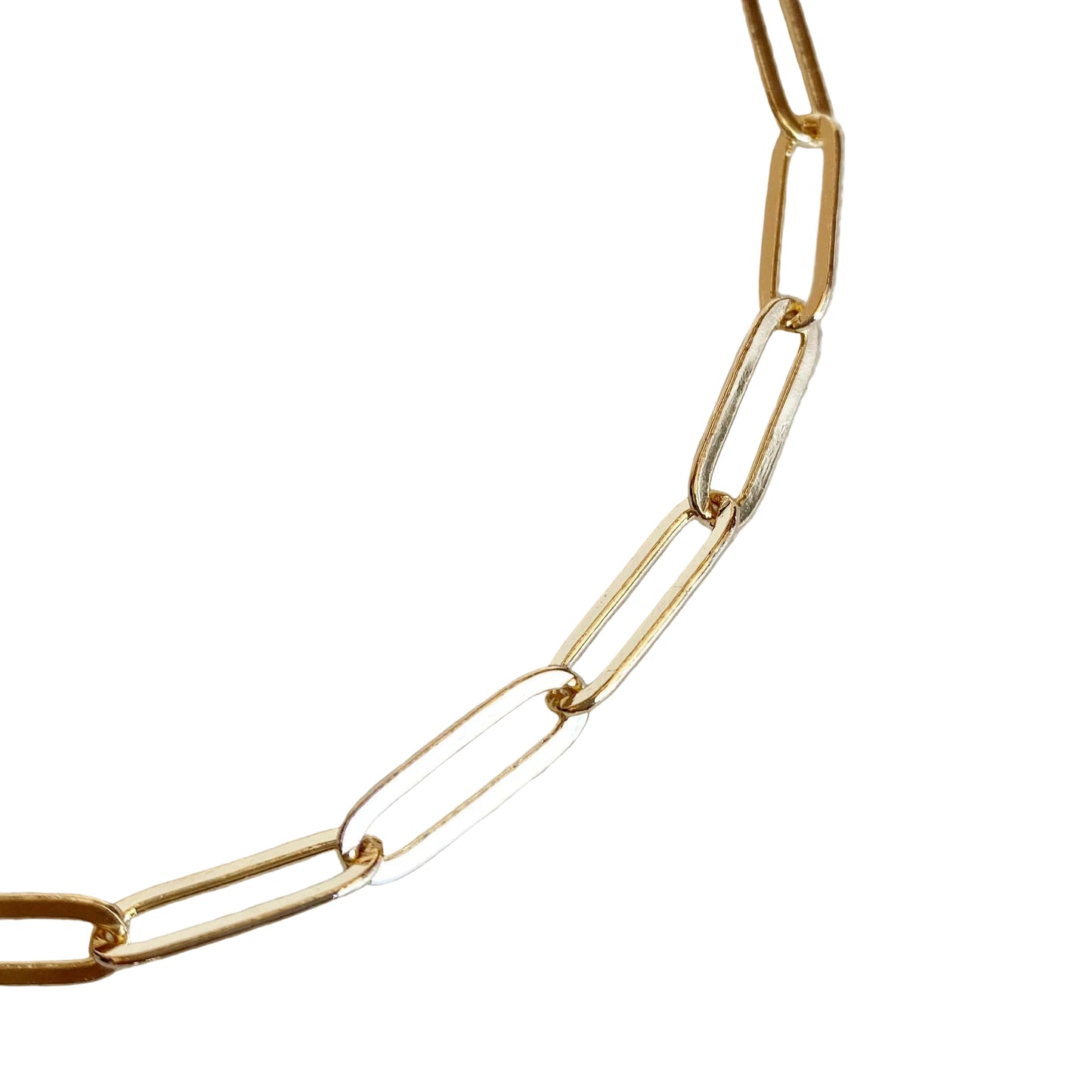 18k Gold Filled Classic Paperclip Chain Anklet