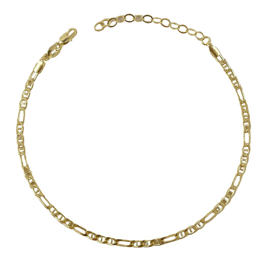 18k Gold Filled Figaro Mariner Figarucci Anklet