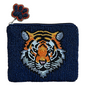 Tiger Blue Beaded Coin Purse/Small Clutch