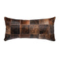 Brindle Cowhide Patchwork Lumbar Pillow