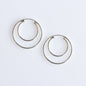 Endless Sterling Silver Double Hoops