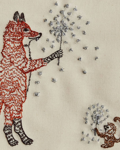 Sparkler Friends Beaded Framed Embroidered Textile by Coral & Tusk