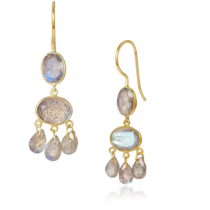 Labradorite Chandelier Earrings