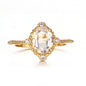 White Topaz 14k Gold Vermeil Ring - Size 6