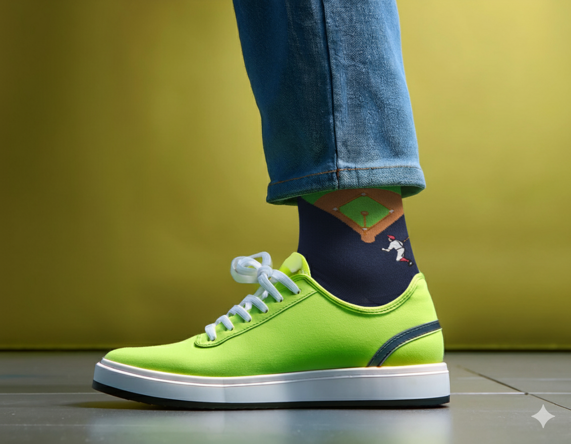 "Batter's Up" - Soxfords NY Baseball Themed Fine Men's Socks