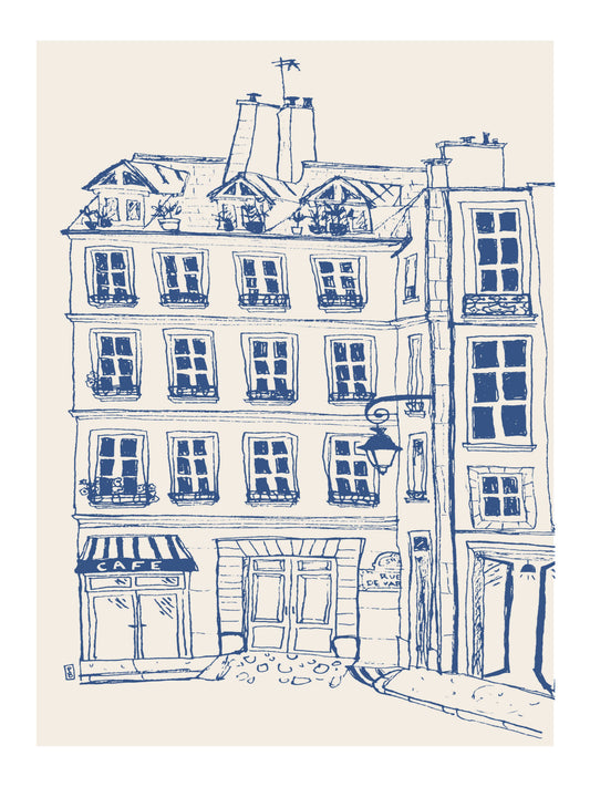 Paris Cafe Giclée Framed Fine Art Print by Pascale Berkowitz