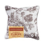 Charcoal Peacock Decorative Throw Pillow With Feather Insert