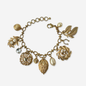 The Evelyn - Repurposed Vintage Gold & Pearl Charm Bracelet